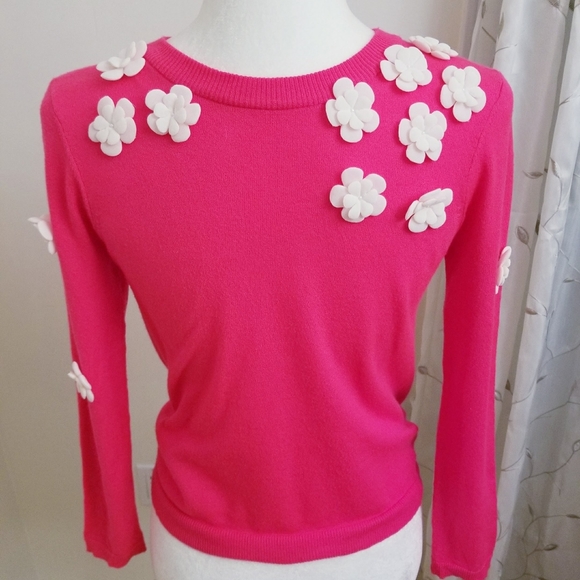 MILLY MINIS Girls Bright Pink Sweater, 14 - Picture 2 of 6